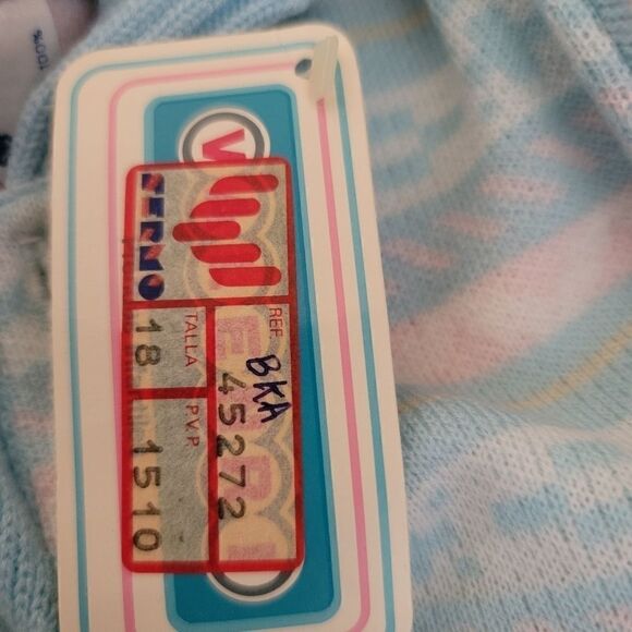 Vintage Spain import 80's sweater geometric pastel - Picture 4 of 6